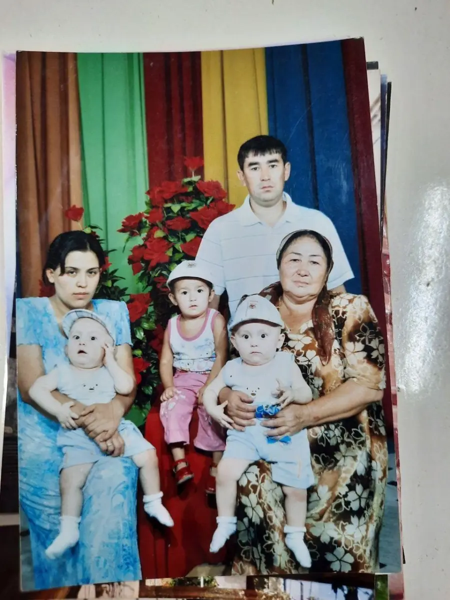 Husan Mavlonov as a baby with his mother, Tashkent, 2008